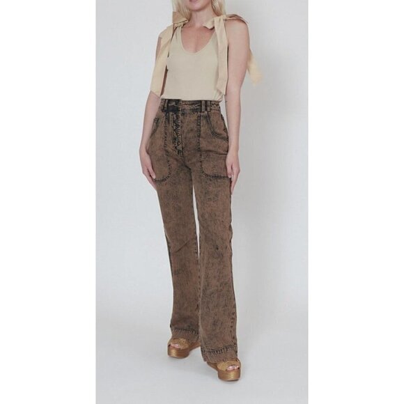 NWT Ulla Johnson Size 6 Milo Jean in Desert Palm buttoned closure MSRP $425 - Picture 1 of 14